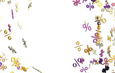 Poster - percent rain shopping digital in 3d.