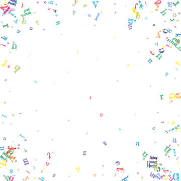 School notebook cover. Colorful childish floating