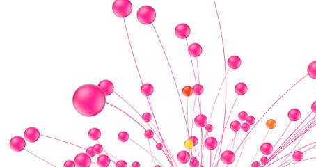 Aufkleber - The structure of the network connection of points and lines. Data technology.