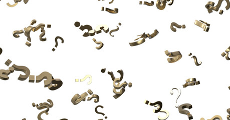 Aufkleber - question marks, original 3d illustration