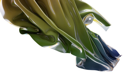 Aufkleber - Metallic fabric with an iridescent sheen flowing gracefully