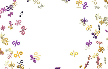 Poster - percent shopping digital in 3d. background