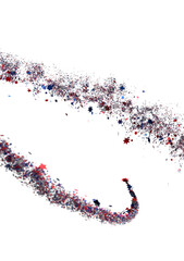 Poster - White banner with colorful stars.