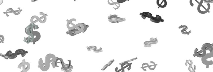 Poster - US Dollar sign symbols 3d close up