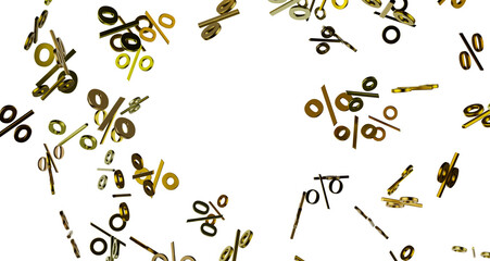 Poster - percent shopping digital in 3d. transparent PNG