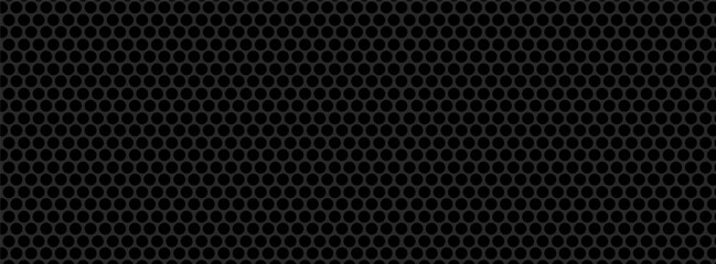 Black metal texture steel background. Perforated sheet metal. vector