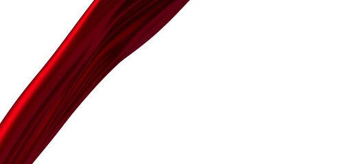 Aufkleber - 3d render of abstract red cloth falling.