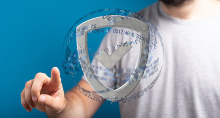 Aufkleber - Secure your data with advanced cybersecurity.  Protect against threats.