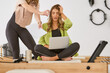 © Sanja - Business woman, overwhelmed and busy with headache, stress and laptop with chaos, project and schedule.