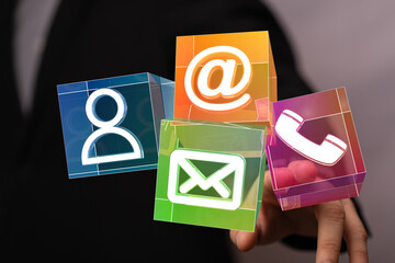Poster - Easy ways to connect. Email, phone, or profile contact options available.