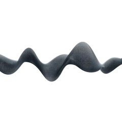 Poster - Abstract digital wave pattern with flowing curves and dotted mesh design in monochrome color scheme for modern visual projects Transparent background or png