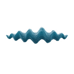 Poster - Blue Wavy Shape Illustrating Movement and Fluidity in Abstract Art Transparent background or png