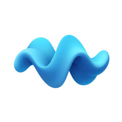 Poster - Abstract Blue Wave Shape on a Transparent Background for Modern Design and Creative Projects Transparent background or png