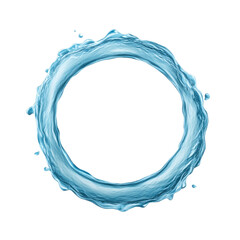 Poster - High-Quality Circular Water Splash Isolated on White Background for Creative and Artistic Uses Transparent background or png