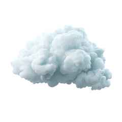 Poster - Soft and Fluffy White Cloud Formation on Blue Background with Gentle Light for Nature and Weather Themes Transparent background or png