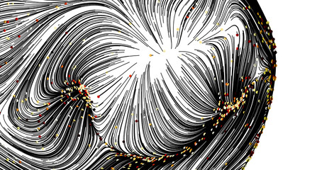 Poster - High-resolution stock photo of abstract swirling lines and colorful speckles. Perfect for design projects.