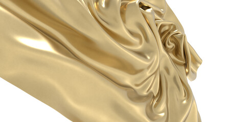 Poster - Golden Fabric Drape Abstract Background