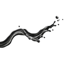 Poster - Dynamic Waves of Water Splashing Against Black Background in Free Flowing Motion Transparent background or png