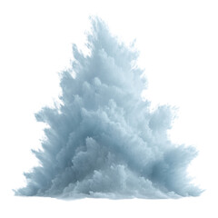 Poster - Abstract ice formation resembling a frosty tree in a surreal winter landscape, showcasing intricate crystal structures and textures Transparent background or png