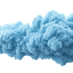 Poster - Soft Blue Smoke Cloud Texture Background for Creative Design Projects and Artistic Renderings Transparent background or png