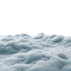 Poster - Soft and Fluffy Clouds with Gentle Gray Tones Against a Dark Background in a Calm Sky Environment Transparent background or png
