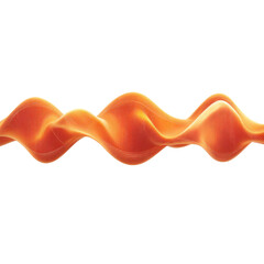 Poster - Vibrant Abstract Wave Design in Orange and Yellow Colors Representing Sound and Music Flowing Across a Plain Background Transparent background or png