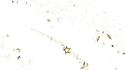 Poster - stars. Confetti celebration, Falling golden abstract decoration for party, birthday celebrate,