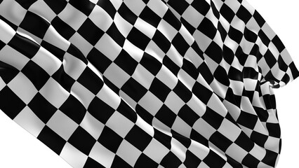 Poster - The checkered flag waves in the wind a symbol of victory and the thrill of competition