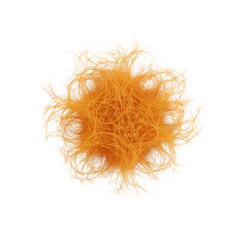 Poster - Orange Abstract Sphere with Wispy Textures and Intricate Details on a Black Background for Modern Design and Art Projects Transparent background or png