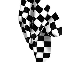 Aufkleber - The checkered flag waves in the wind a symbol of victory and the thrill of competition