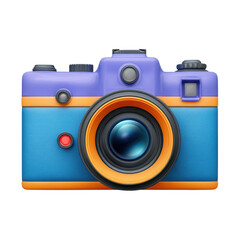 Poster - Retro camera photography equipment isolated on transparent background