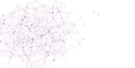 Poster - Abstract background with connected dots and lines. Network, technology, connection concept.