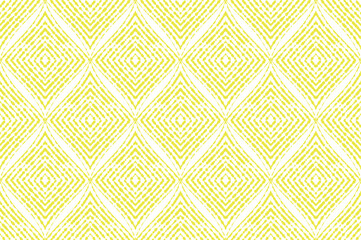 Poster - Abstract geometric pattern. A seamless vector background. White and yellow ornament. Graphic modern pattern. Simple lattice graphic design