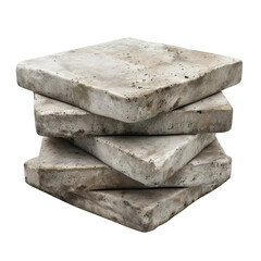 Poster - Stacked concrete slabs with rough texture and weathered appearance, ideal for construction or landscaping projects