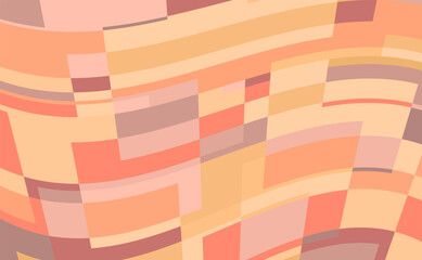  - A dynamic composition of overlapping, slightly curved rectangular shapes in a palette of warm tones. Creating subtly textured background with a sense of interconnectedness