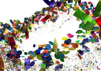 Poster - Vibrant confetti explosion, perfect for festive designs.  Ideal for party, celebration, and holiday themes.