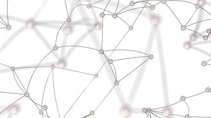 Poster - Abstract image depicting a network of interconnected nodes. Ideal for technology, communication, and connection concepts.