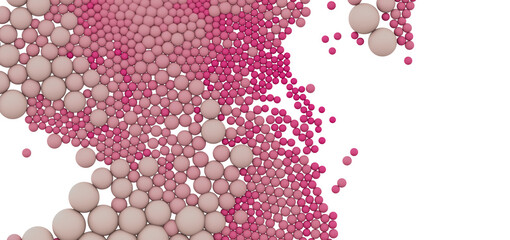 Poster - Pink and beige spheres in an abstract arrangement. Perfect for backgrounds or presentations.
