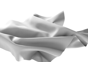 Poster - High-resolution image of a gray fabric with elegant drapes. Perfect for backgrounds, website design, and more.