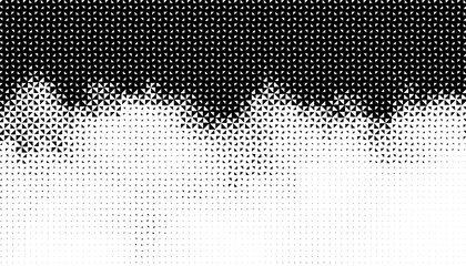 Poster - Black and white abstract transition pattern with geometric shapes. Halftone effect for sporty and modern background. Vector Format Illustration. EPS10 