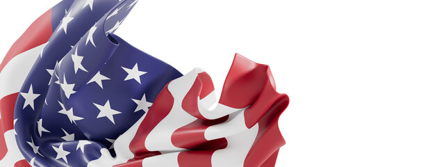 Poster - USA flag, patriotic, independence day, waving fabric,  stars stripes, American pride, 4th of July