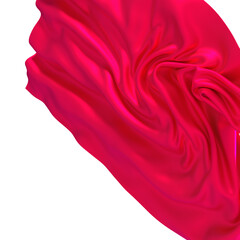 Poster - High-resolution image of flowing red silk fabric. Perfect for backgrounds, design elements, or fashion projects.