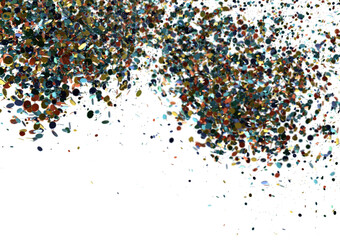 Poster - Festive confetti explosion. Perfect for party, celebration, or holiday designs.