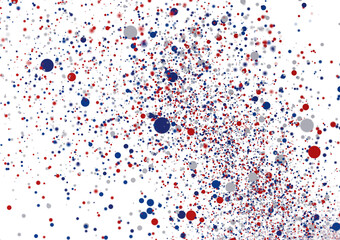 Poster - Abstract background with red, blue, grey dots. Perfect for design projects.