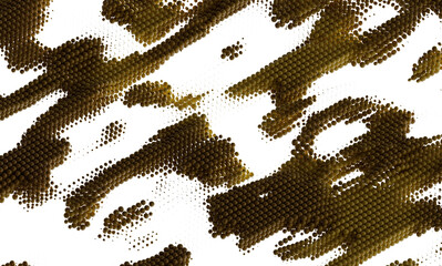 Poster - Golden spheres abstract background. 3D render.  Perfect for luxury, technology, or design projects.
