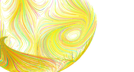 Poster - Colorful abstract background with swirling lines and vibrant yellow hues. Perfect for modern designs.