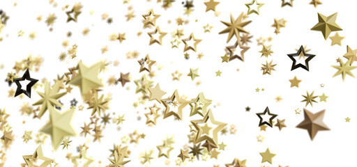 Poster - Sparkling gold stars on white. Perfect for holidays, celebrations, and more!
