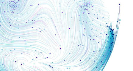 Poster - Beautiful abstract background with swirling blue lines and dots. Perfect for websites, presentations, and more!