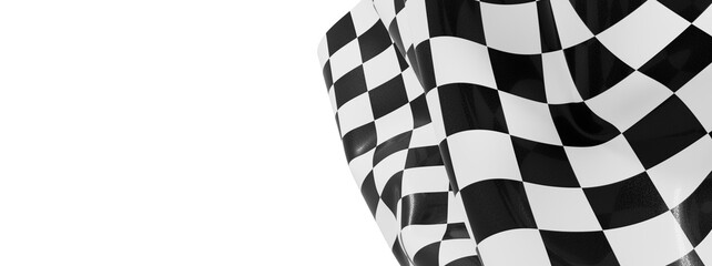 Poster - High-quality photo of a checkered racing flag, perfect for sports or competition themes. Download now!