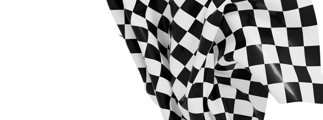 Poster - High-quality image of a checkered racing flag, perfect for sports, competition, or victory themes.